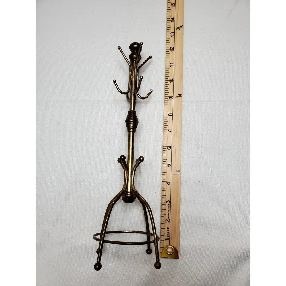 Vintage Brass Coat Rack‎ 11